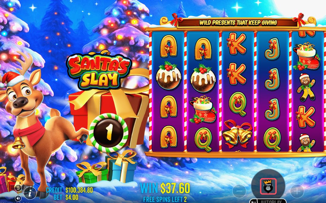 Free Spins with WILDs landing and sticking on the reels