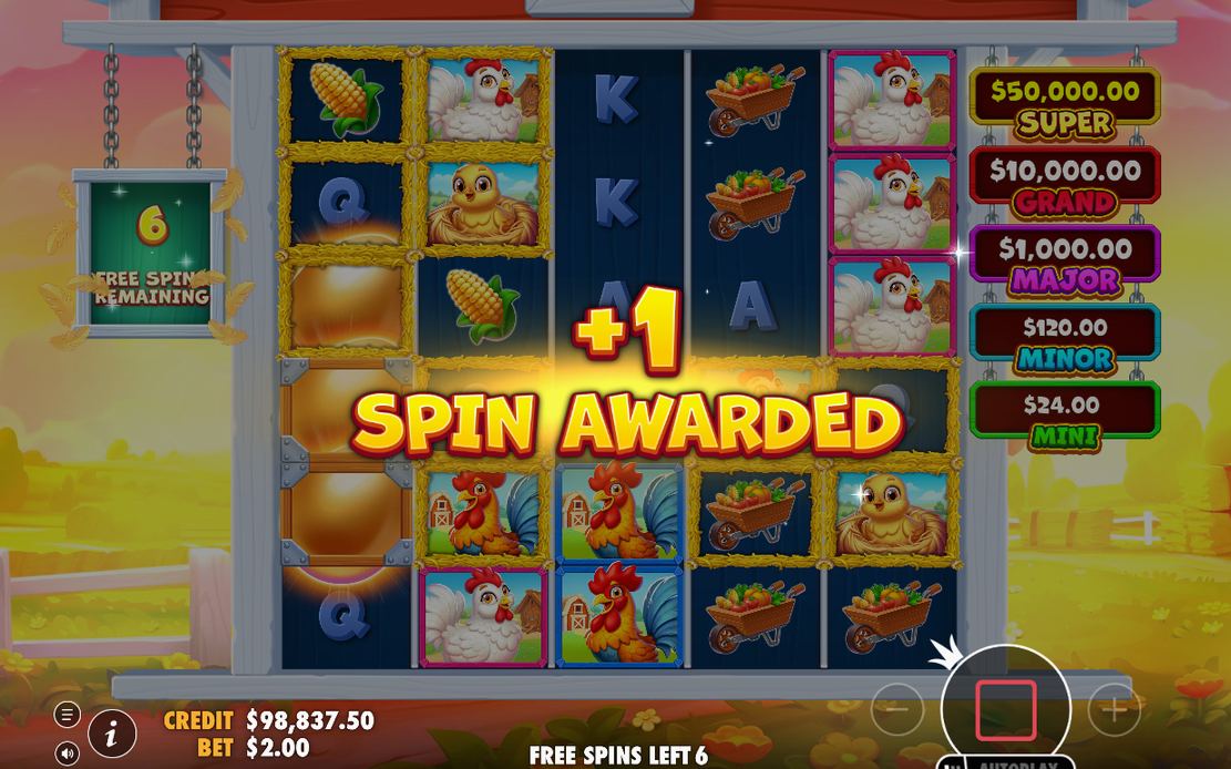Free Spins round on closed red-orange barn background