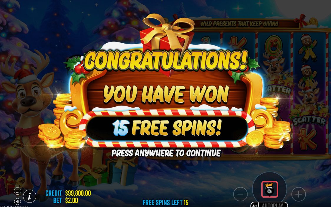 Free Spins with a multiplier on a sticky WILD